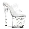 Pleaser Stardust-802 Clear Platform Slide 2 Pleaser Stardust-802 Clear Platform Slide