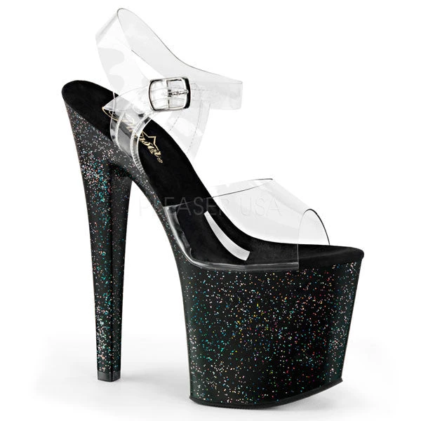Pleaser Platform Sandals Taboo-708MG Glitter Platform Sandal 3 Pleaser Platform Sandals Taboo-708MG Glitter Platform Sandal