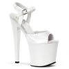 Pleaser Taboo-709 White Platform Heel Sandal Platform Sandals