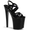 Pleaser Xtreme-872 Black 8" Platform Sandal 2 Pleaser Xtreme-872 Black 8" Platform Sandal