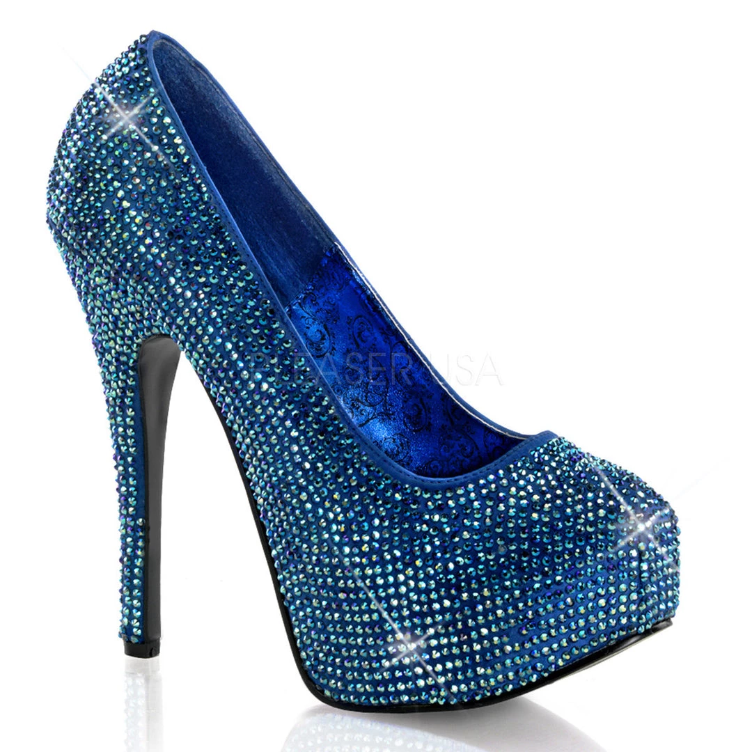 Bordello Shoes Teeze-06R Rhinestone Platform Pumps High Heels 3 Bordello Shoes Teeze-06R Rhinestone Platform Pumps High Heels