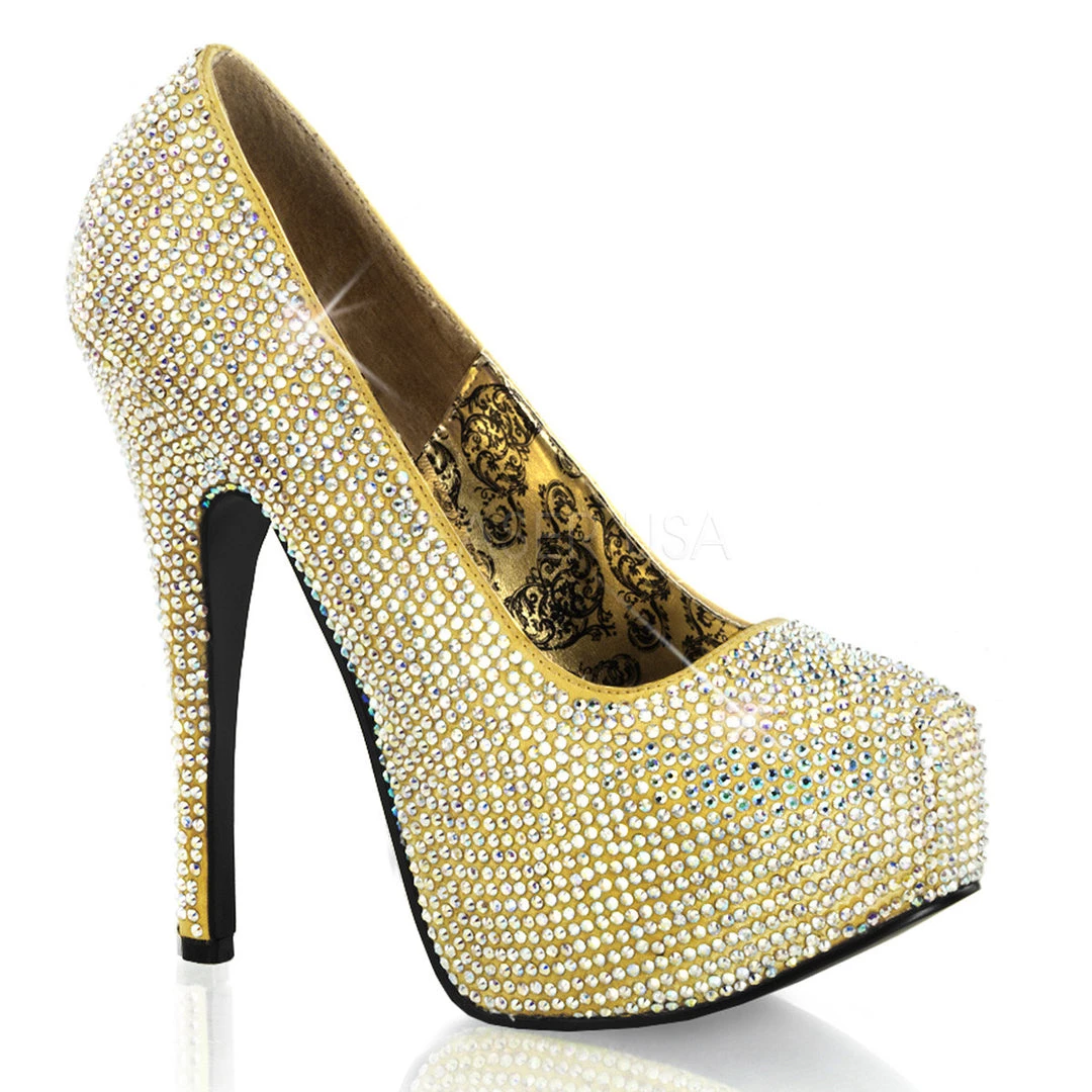 Bordello Shoes Teeze-06R Rhinestone Platform Pumps High Heels 7 Bordello Shoes Teeze-06R Rhinestone Platform Pumps High Heels