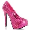 Bordello Shoes Teeze-06R Rhinestone Platform Pumps High Heels