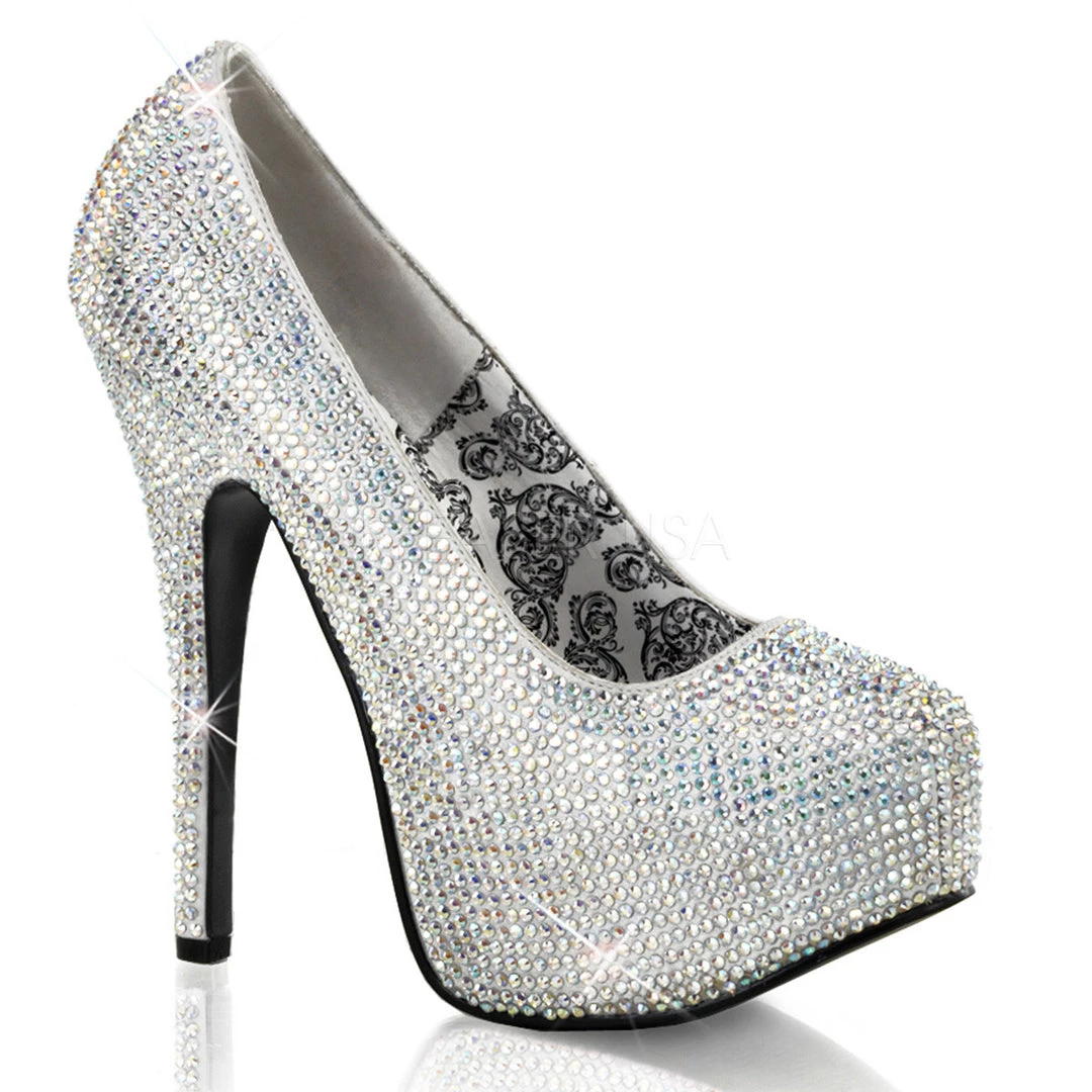 Bordello Shoes Teeze-06R Rhinestone Platform Pumps High Heels 15 Bordello Shoes Teeze-06R Rhinestone Platform Pumps High Heels