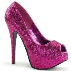 Bordello Shoes Teeze-22G Glitter Platform Pumps By Bordell