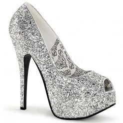 Bordello Shoes Teeze-22G Glitter Platform Pumps By Bordell